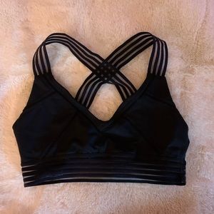 Kittenish Black Criss Cross Sports Bra